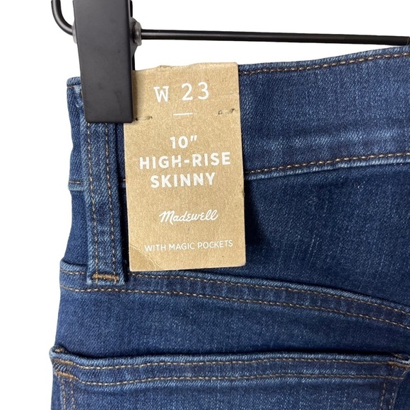 Madewell 10” High Rise Skinny Jeans Size 23 Classic Style F4684 - Picture 7 of 11